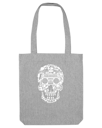 Retro Disco Skull Heather Grey