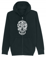 Retro Disco Skull Hanorac cu fermoar Unisex Connector