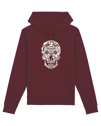 Retro Disco Skull Burgundy