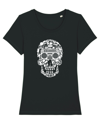 Retro Disco Skull Black