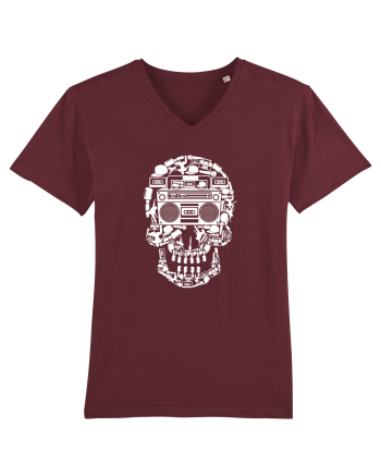 Retro Disco Skull Burgundy