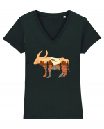 Desert Buffalo Tricou mânecă scurtă guler V Damă Evoker