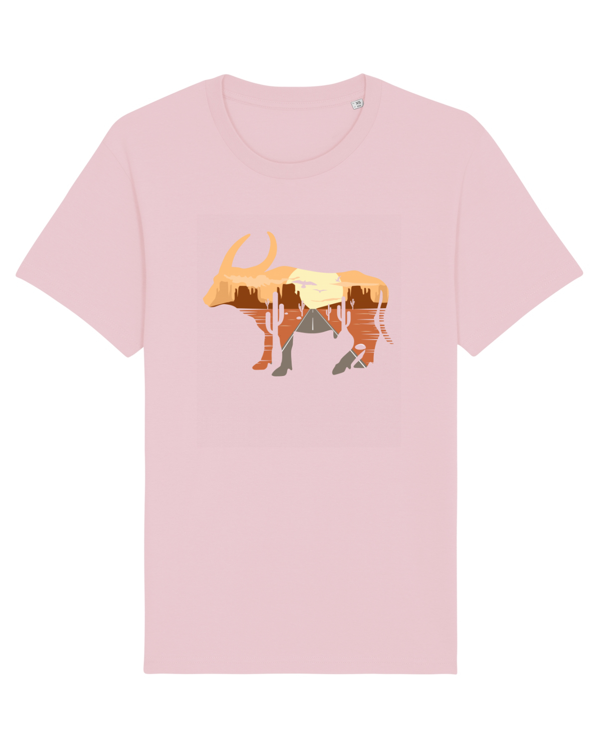 Tricou mânecă scurtă Unisex Rocker Cotton Pink