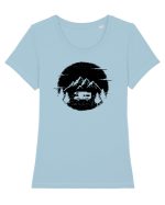 Cu Rulota - Aventura la Poalele Munților Tricou mânecă scurtă guler larg fitted Damă Expresser