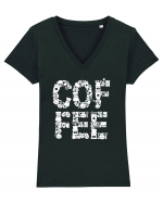 Coffee To Go Tricou mânecă scurtă guler V Damă Evoker