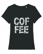 Coffee To Go Tricou mânecă scurtă guler larg fitted Damă Expresser