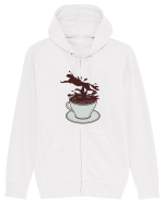 Coffee Cheetah Splash Hanorac cu fermoar Unisex Connector