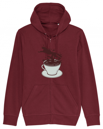 Coffee Cheetah Splash Burgundy