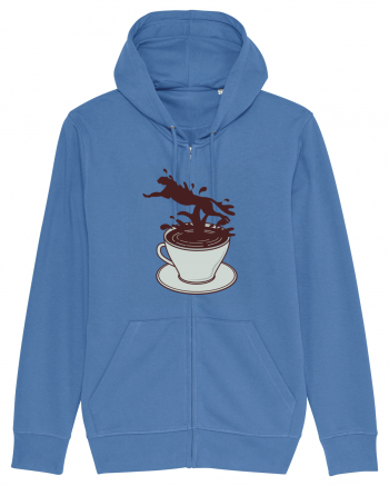 Coffee Cheetah Splash Bright Blue