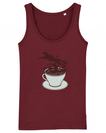 Coffee Cheetah Splash Burgundy