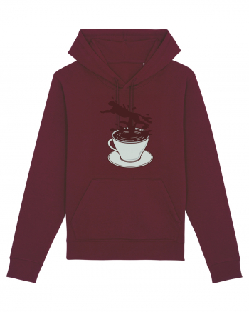 Coffee Cheetah Splash Burgundy