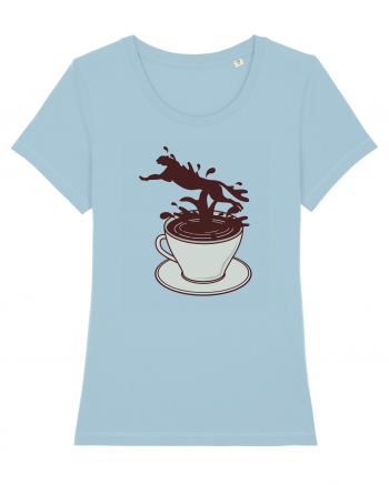 Coffee Cheetah Splash Sky Blue