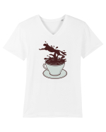 Coffee Cheetah Splash Tricou mânecă scurtă guler V Bărbat Presenter