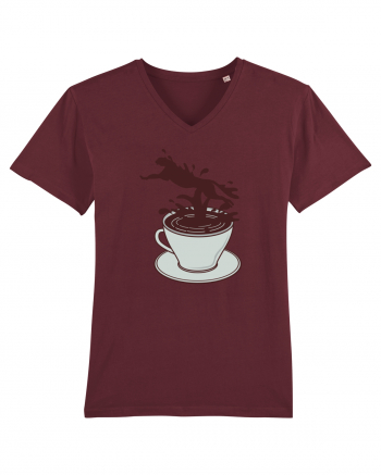 Coffee Cheetah Splash Burgundy