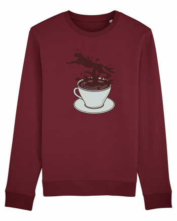 Coffee Cheetah Splash Burgundy