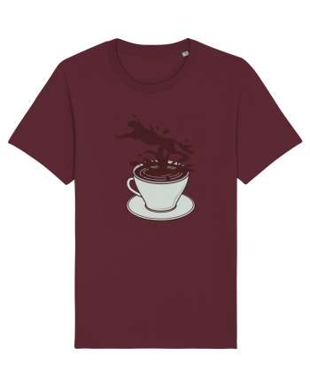 Coffee Cheetah Splash Burgundy