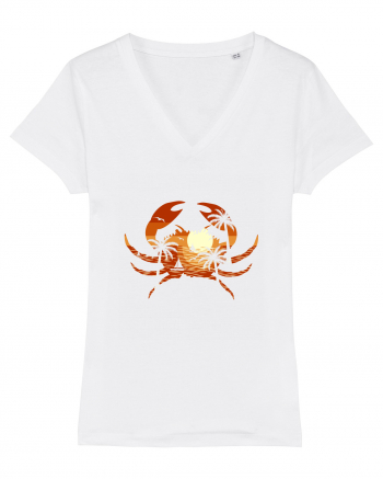 Summer Beach Crab White