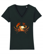 Summer Beach Crab Tricou mânecă scurtă guler V Damă Evoker