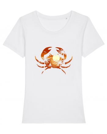 Summer Beach Crab White