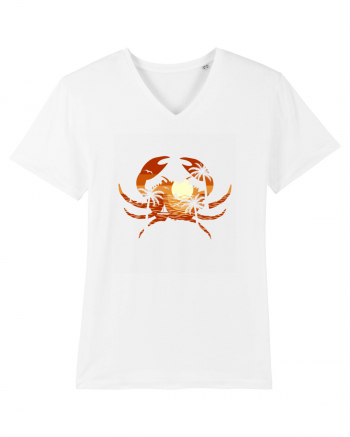 Summer Beach Crab White