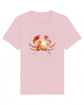 Summer Beach Crab Cotton Pink