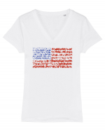 usa flag Tricou mânecă scurtă guler V Damă Evoker