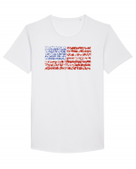 usa flag Tricou mânecă scurtă guler larg Bărbat Skater