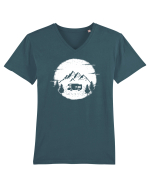 Cu Rulota - Aventura la Poalele Munților Tricou mânecă scurtă guler V Bărbat Presenter