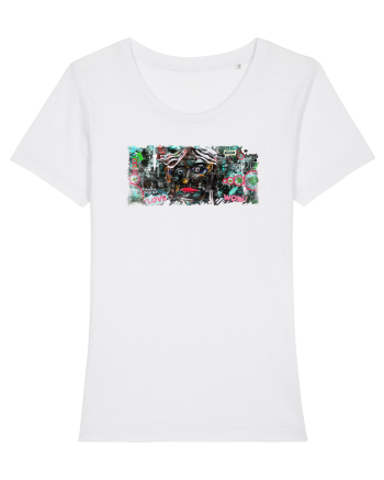 abstract painting White