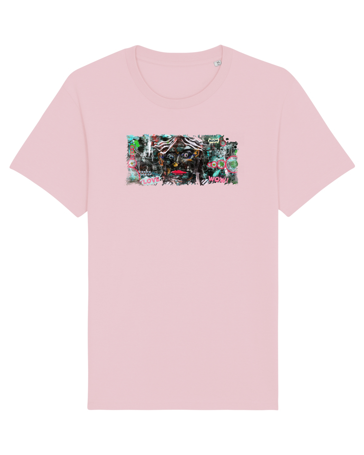 Tricou mânecă scurtă Unisex Rocker Cotton Pink