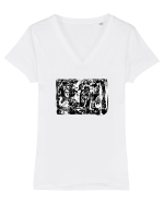 un  fel de salvador dali Tricou mânecă scurtă guler V Damă Evoker