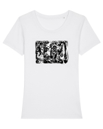 un  fel de salvador dali Tricou mânecă scurtă guler larg fitted Damă Expresser