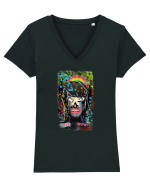 abstract love Tricou mânecă scurtă guler V Damă Evoker
