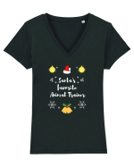 Santa's favorite Animal Trainer Tricou mânecă scurtă guler V Damă Evoker