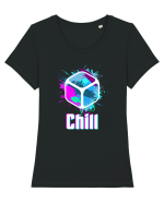 CHILL Tricou mânecă scurtă guler larg fitted Damă Expresser