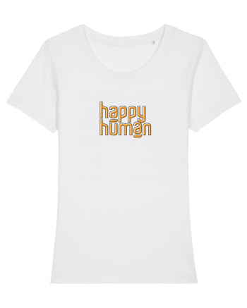 Happy Human Tricou mânecă scurtă guler larg fitted Damă Expresser