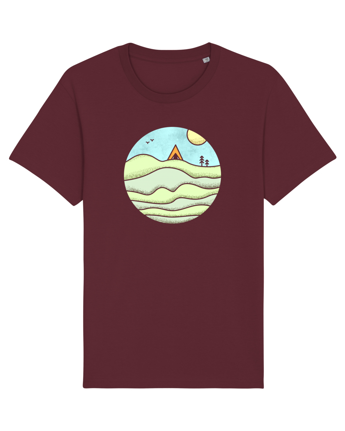 Tricou mânecă scurtă Unisex Rocker Burgundy