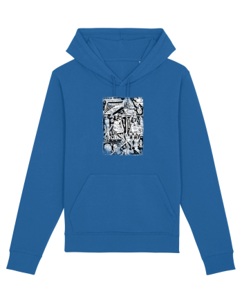 doodle cartoon ,life aspects Royal Blue
