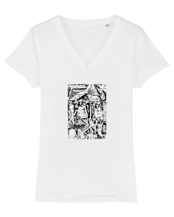 doodle cartoon ,life aspects White