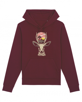 Deer Nature Burgundy