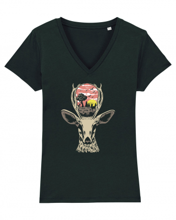 Deer Nature Black