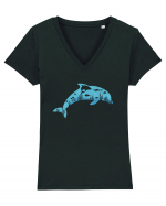  Blue Dolphin Tricou mânecă scurtă guler V Damă Evoker