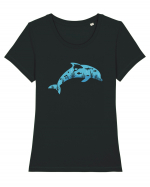  Blue Dolphin Tricou mânecă scurtă guler larg fitted Damă Expresser