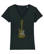 Electric Guitar Tricou mânecă scurtă guler V Damă Evoker