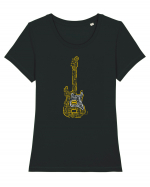 Electric Guitar Tricou mânecă scurtă guler larg fitted Damă Expresser