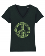 Electric Peace Tricou mânecă scurtă guler V Damă Evoker