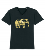 Elephant Forest Tricou mânecă scurtă guler V Bărbat Presenter