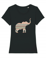 Ceramic Elephant Tricou mânecă scurtă guler larg fitted Damă Expresser