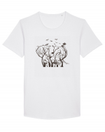 Elephant Tree Tricou mânecă scurtă guler larg Bărbat Skater