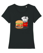 Fast Music Tricou mânecă scurtă guler larg fitted Damă Expresser